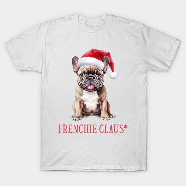 Christmas Frenchie Pun T-Shirt by Chromatic Fusion Studio